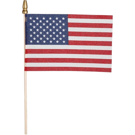 Valley Forge Stick Flag With Cup Display - Polycotton U.S. Flag - 4" x 6" Multicolor Residential Use, Standard Application