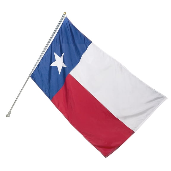 Valley Forge Texas Flag Kit - Outdoor Flag, Polyester, Holiday Theme - 36 in. H x 60 in. W  Residential Use, Standard Application