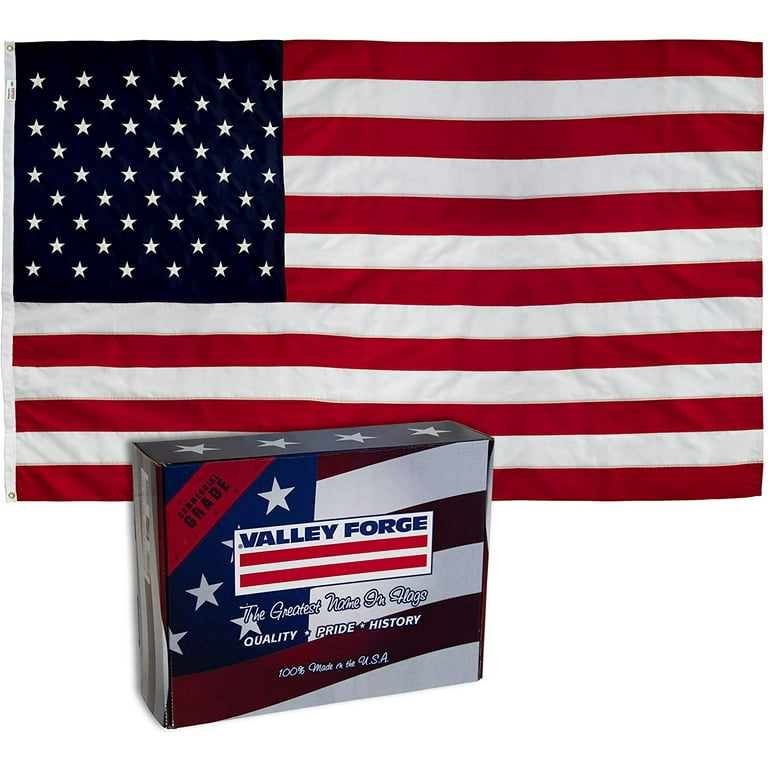 Valley Forge US4PN American Flag, 4'x6', Red,White,Blue - Walmart.com