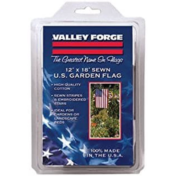 Valley Forge Us Garden Flag 12" X 18" Cotton United States