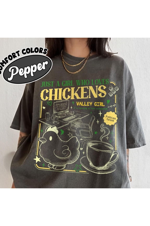 Valley Girl Summer Tee Stardew Valley Merch Gift Pelican Town Shirt Cozy Gamer Geek Tshirt