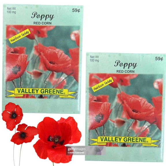 Valley Greene 100mg Red Corn Poppy Seeds :2CT