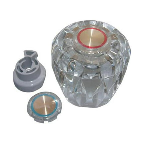 Valley HC-245 Twin Faucet Handle, Small, SV Broach, Clear - Quantity 6