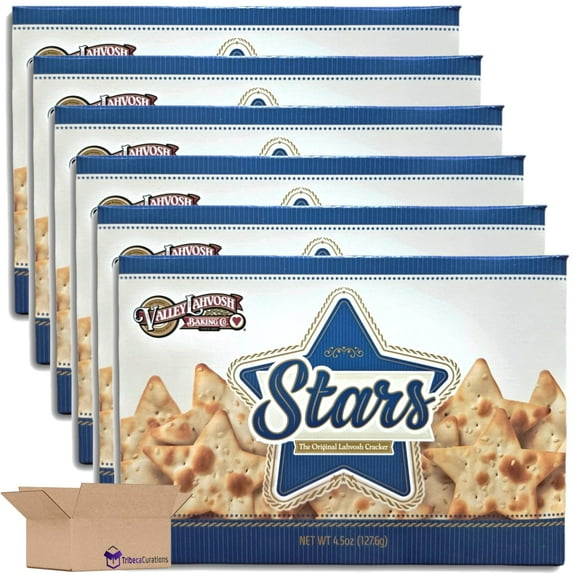 Valley Lahvosh Star Crackers Value Pack | 4.5 oz | Pack of 6
