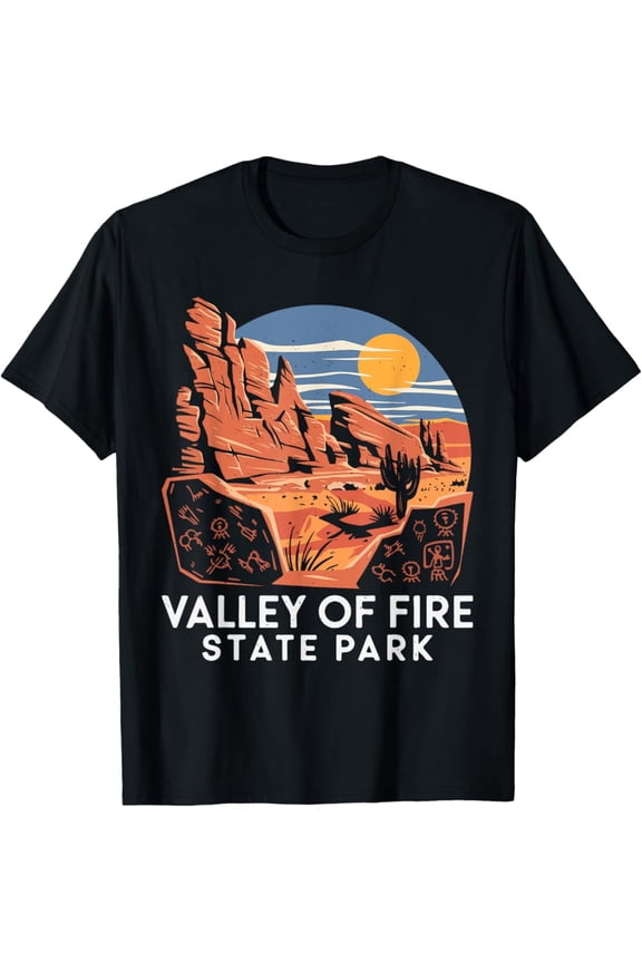 Valley Of Fire State Park Nevada Desert Souvenirs Retro T-Shirt, Unisex T-Shirt