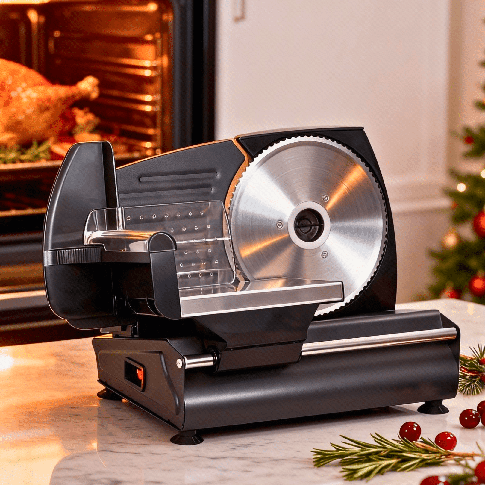 Valley Sportsman 8.7'' Electric Meat Slicer, with Stainless Steel
