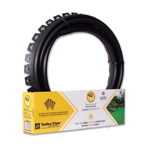 Valley View V69 DBRC20 Diamond Back Royal Coil Edging, Black