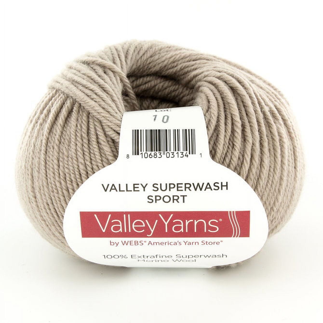Valley Yarns Superwash Sport, Sport Weight Yarn, 100% Extra Fine Merino - 4  Fawn