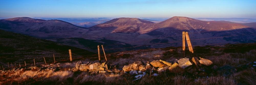 Valley at dusk Broughton Heights Upper Tweeddale Scottish Borders Scotland Canvas Art - Panoramic Images (36 x 12)