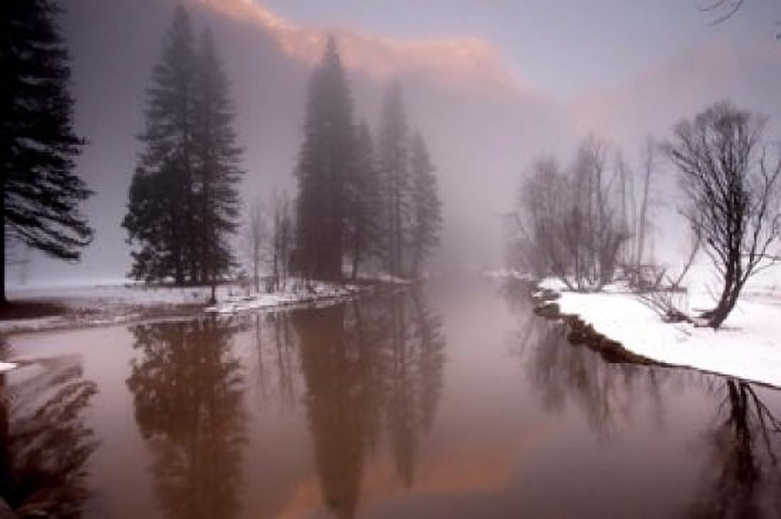 Valley mist Yosemite California Canvas Art - Tom Norring DanitaDelimont (19 x 12)