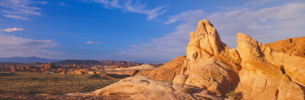 Valley of Fire Red Rock Country Nevada Canvas Art - Panoramic Images (36 x 12)