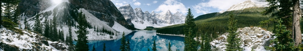 Valley of the Ten Peaks Banff National Park Alberta Canada Canvas Art - Panoramic Images (8 x 44)