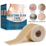Valleylux 60 inch Silicone Scar Sheet, Professional Silicone Scar Tape Roll for C-Section, Surgery, Burn, Keloid, Acne etc