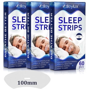 Valleylux Mouth Tape 180PCS Snore Strips 100mm Large Size Snore Stopper Sleep Strips Better Nose Breathing Relieve Mouth Dryness