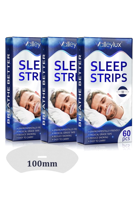 Mouth Tape 180PCS Snore Strips 100mm Large Size Snore Stopper Sleep Strips Better Nose Breathing Relieve Mouth Dryness