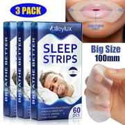 Valleylux Mouth Tape 180PCS Snore Strips 100mm Large Size Snore Stopper Sleep Strips Better Nose Breathing Relieve Mouth Dryness
