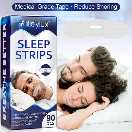 Valleylux Sleep Strips 90PCS for Sleeping, Mouth Tape Stop Snoring for Better Nose Breathing