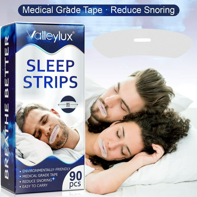 Valleylux Nasal Sleep Strips 90PCS, Anti-Snoring Mouth Tape for Better ...