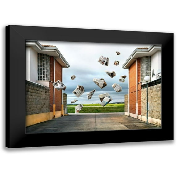 Vallinas Prieto, Miguel 24x18 Black Modern Framed Museum Art Print Titled - Pause Número VI