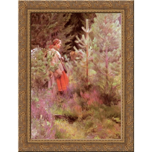 Vallkulla 20x24 Gold Ornate Wood Framed Canvas Art by Zorn, Anders