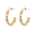 thumbnail image 1 of Valloey Rover 14K Gold Plated Cute Dainty Huggie Hoop Earrings for Women Jewelry Gift, 1 of 5