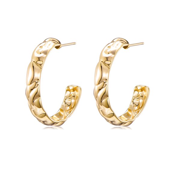 Valloey Rover 14K Gold Plated Cute Dainty Huggie Hoop Earrings for Women Jewelry Gift
