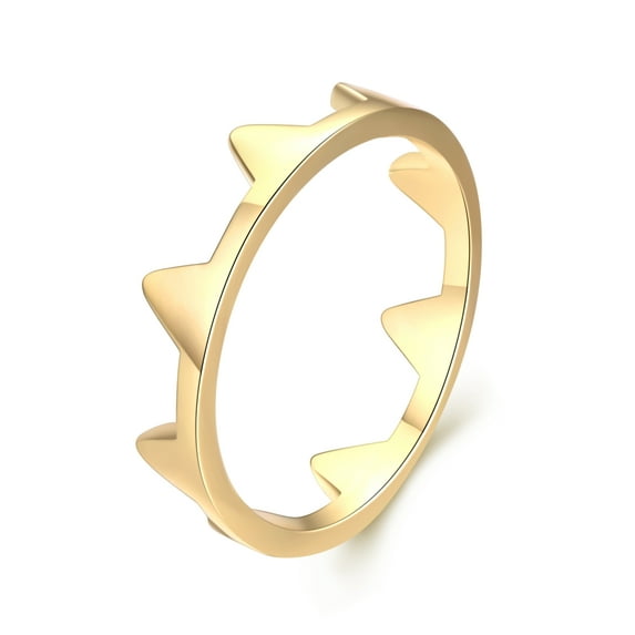 Valloey Rover 14K Gold Plated Dainty CZ Dainty Diamond Stackable Ring Eternity Bands Minimalist Jewelry Gift