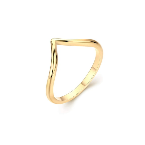 Valloey Rover 14K Gold Plated Dainty CZ Dainty Diamond Stackable Ring Eternity Bands Minimalist Jewelry Gift