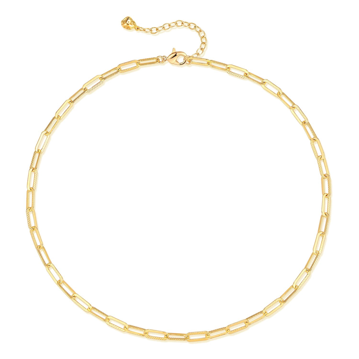 Valloey Rover 14K Gold Plated Dainty Short Chain Choker Necklace for Women Jewelry Gift
