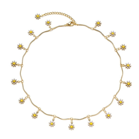 Valloey Rover 14k Gold Plated Dainty Rope Short Chain Choker Necklace for Women Jewelry Gift