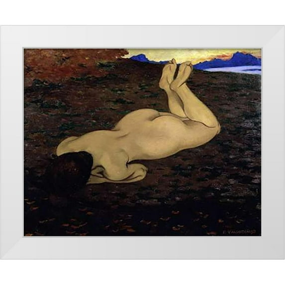 Vallotton, Felix 32x26 White Modern Wood Framed Museum Art Print Titled - The Spring