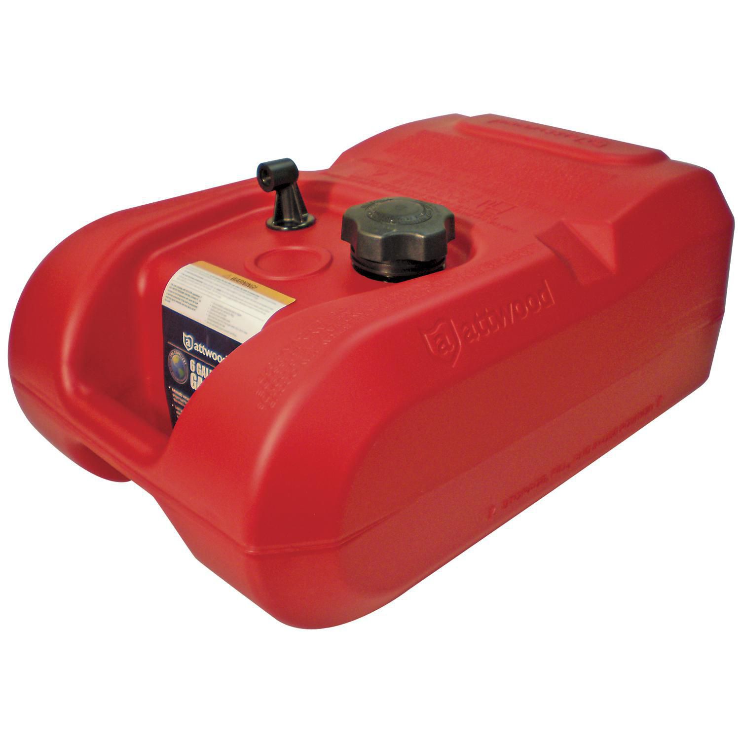 Valmar Marine Fuel Tank Small boat, Outbaord Style Plastic, 6 gallon capacity, quick connect