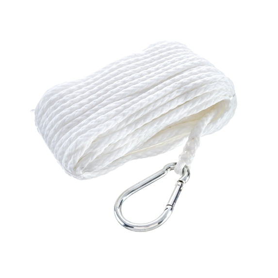 Valmar Marine Polypropylene Anchor Line White 1/4"X50'