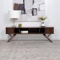 thumbnail image 1 of Valna Rectangular 71" TV Stand with Sliding Doors Walnut, 1 of 5