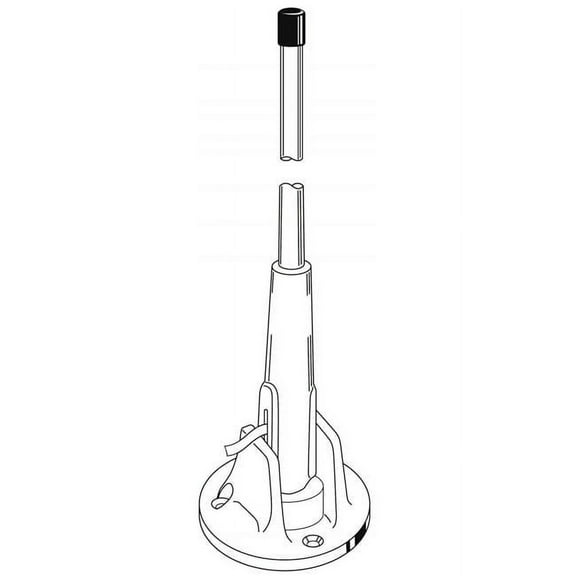 Valor - 7 ft. Lift & Lay CB Marine Antenna with Coax Cable & Mounting Hardware