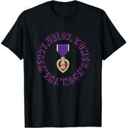 Valor Comes From The Heart Purple Heart US MIlitary Gift T-Shirt