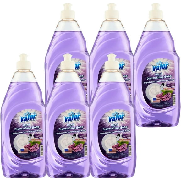 Valor Dishwashing Liquid, 25 fl oz – Dish Soap for Kitchen & Bathroom, Grease-Fighting, Gentle on Hands, Fast Rinse, Eco-Friendly Biodegradable Formula