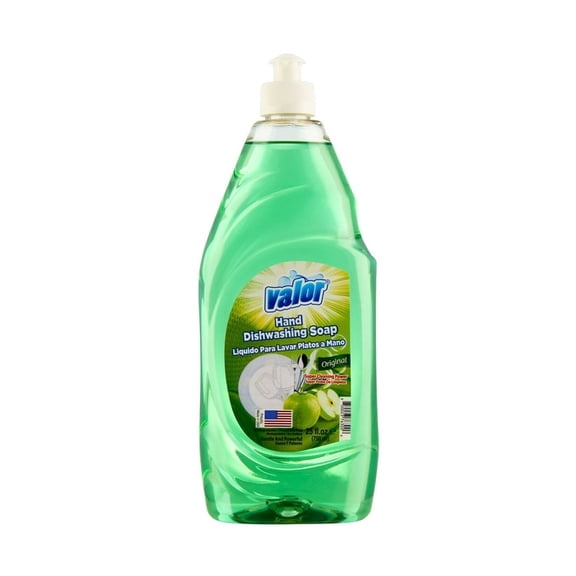 Valor Dishwashing Liquid, 25 fl oz – Dish Soap for Kitchen & Bathroom, Grease-Fighting, Gentle on Hands, Fast Rinse, Eco-Friendly Biodegradable Formula