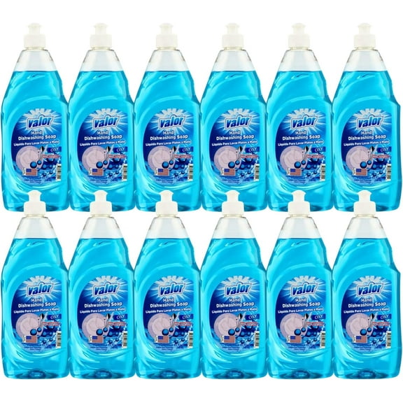 Valor Dishwashing Liquid, 25 fl oz – Dish Soap for Kitchen & Bathroom, Grease-Fighting, Gentle on Hands, Fast Rinse, Eco-Friendly Biodegradable Formula