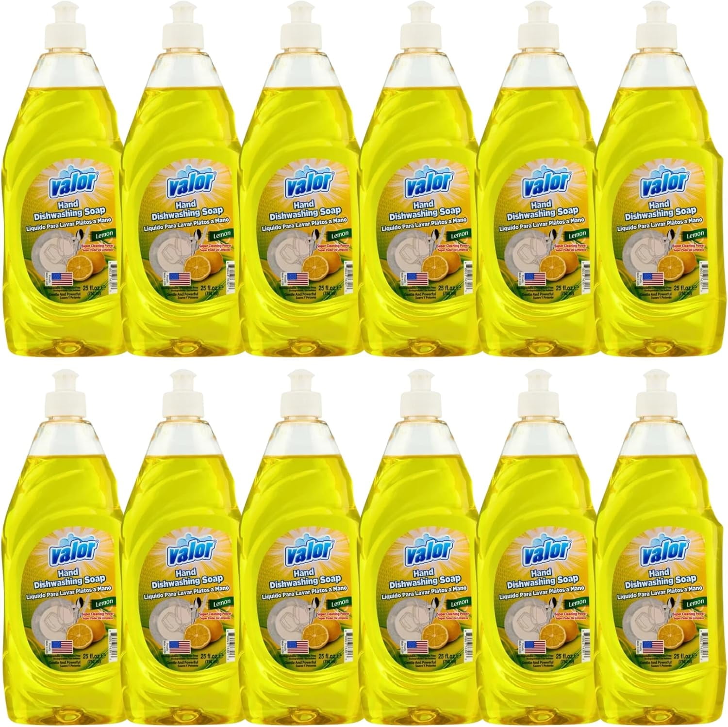Valor Dishwashing Liquid, 25 fl oz – Dish Soap for Kitchen & Bathroom, Grease-Fighting, Gentle on Hands, Fast Rinse, Eco-Friendly Biodegradable Formula