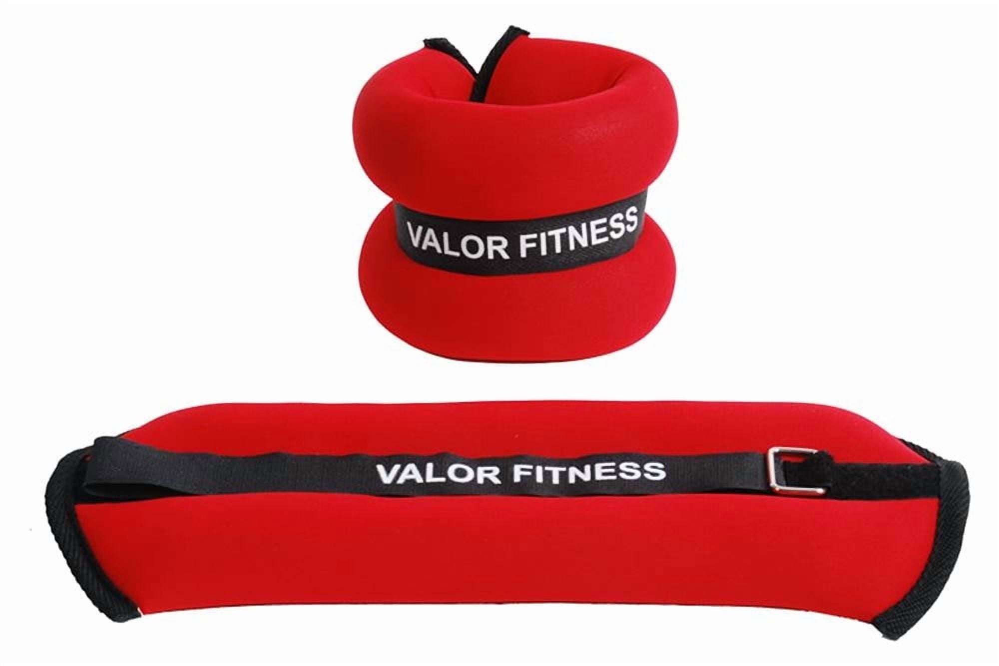 Valor Fitness Ankle or Wrist Weights -3 lb Each -Pair - Adjustable Velcro Straps - Home Gym Workout - EA-11
