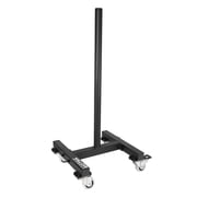 Valor Fitness Bumper Plate Storage Rack   Portable with Locking Wheels   Holds 500 lbs. of 2" Weight Plates   Organization Equipment