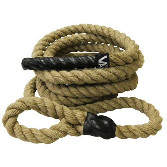 Valor Fitness CLR-25 Sisal Climbing Rope for Cross Training Workout Rope Fitness Ropes Exercise for Gym, 25ft Long