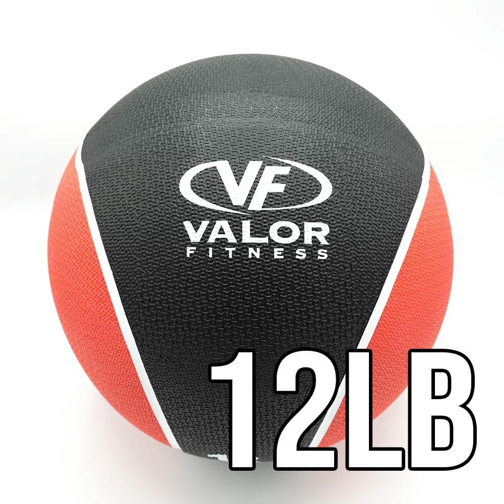 Valor Fitness Medicine Ball, 12 lb Total Body Core Arm Strength Toning ...