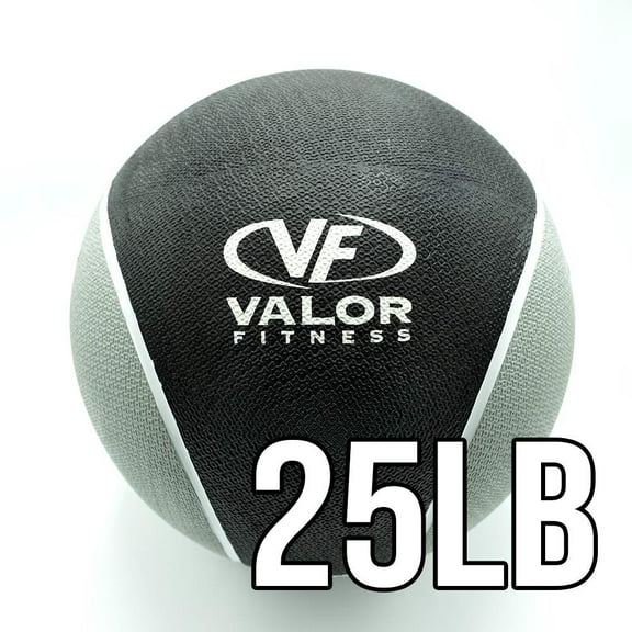 Valor Fitness Medicine Ball, 25 lb Total Body Core Arm Strength Toning Exercises Home Gym Workout