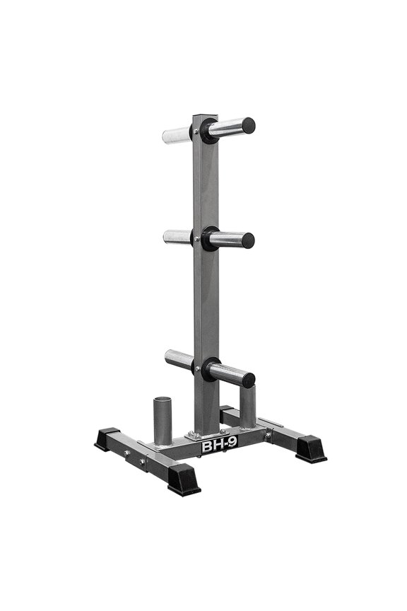 Olympic Barbell and 2 Inch Weight Plate Tree - Organization Storage Rack