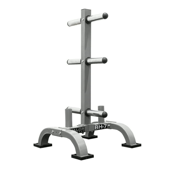 Valor Fitness Olympic Plate & Barbell Storage Rack -Organizing Weight Plate Tree Stand