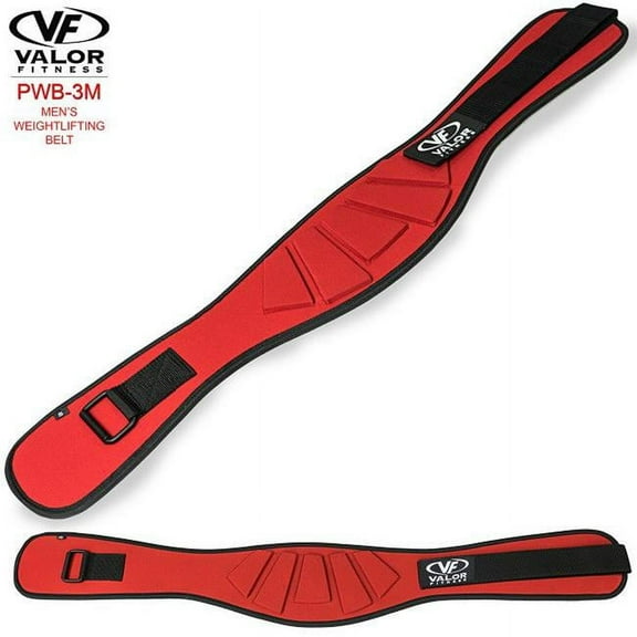 Valor Fitness PWB-3M-XL Power Weight Lifting Belt for Mens, Red & Black - Extra Large