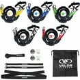 thumbnail image 1 of Valor Fitness Resistance Bands – Includes 5 Bands - 5 - 25 lbs.– Carabiners - 2 Grip Handles Per Band, Door Belt,Anchor, 2 Rack Straps, 2 Wall Mount Brackets, Bag, 1 of 10