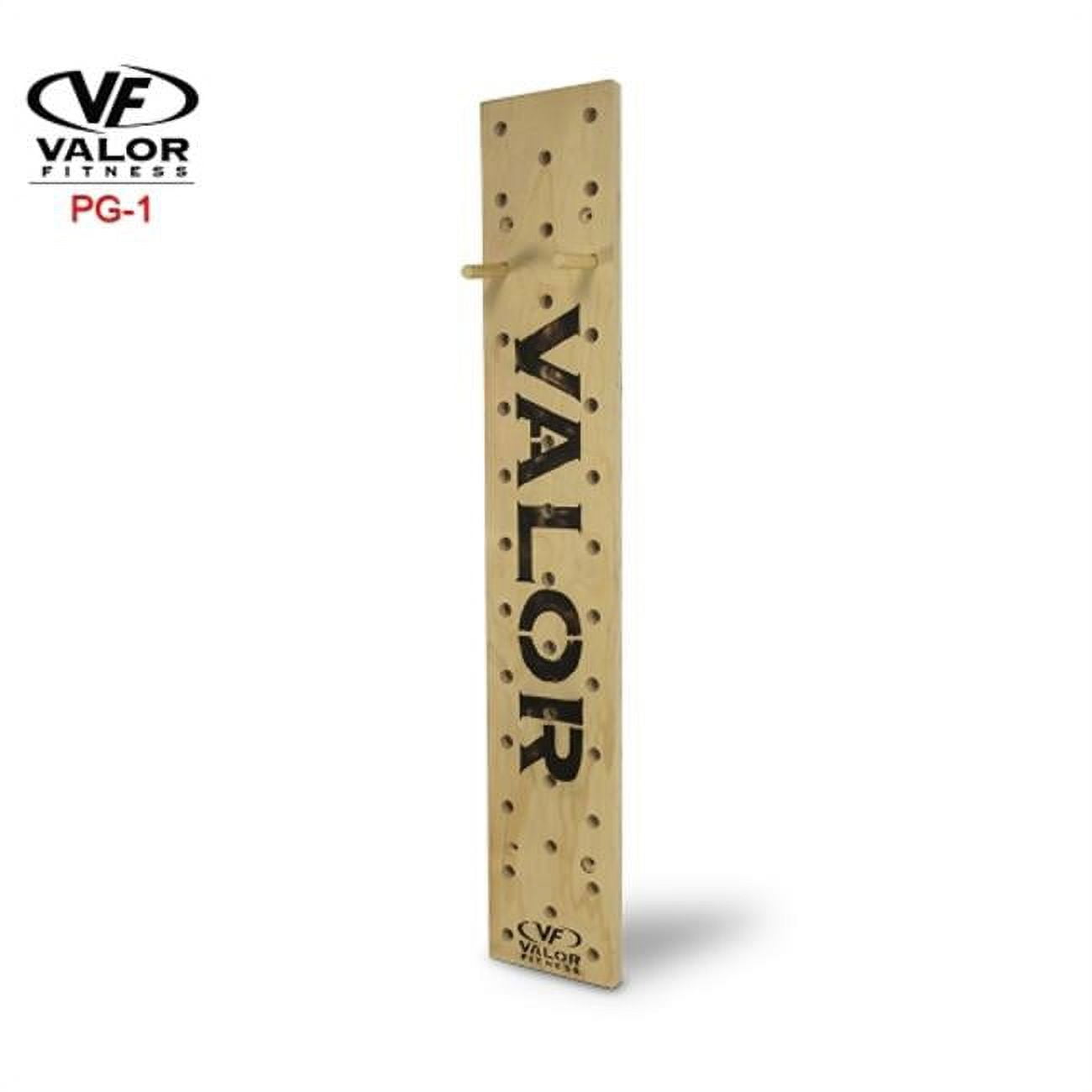 Valor Fitness Wood Peg Board 38 Holes 71" with 2 Hand Pegs Wall